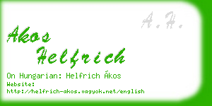 akos helfrich business card